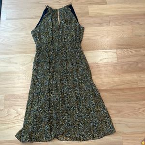 MICHAEL Michael Kors floral, sleeveless, pleated cocktail dress